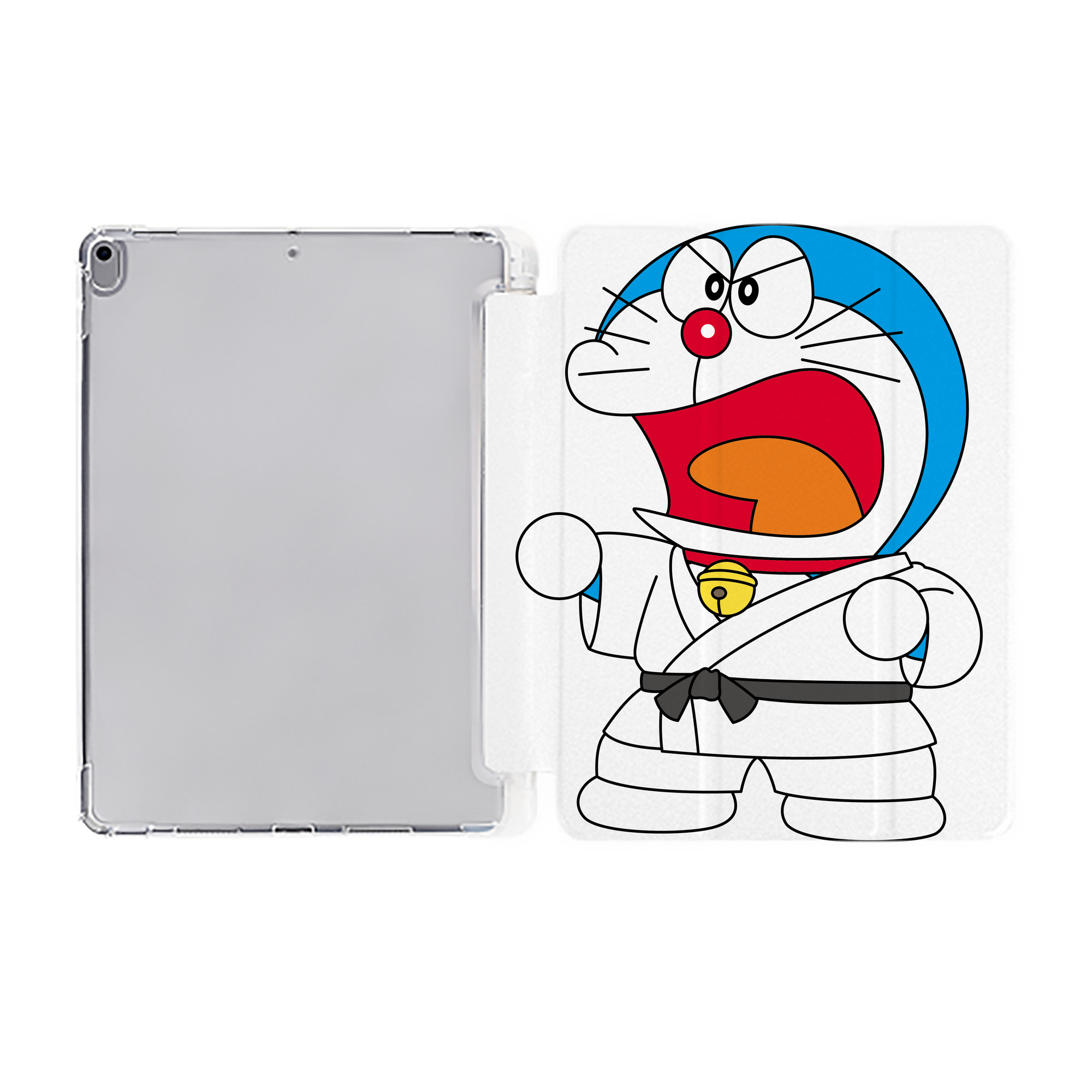 （画像用） ドラえもん Doraemon IPad ケース ペン収納付き 三つ折りスタンド PUレザー×シリコン 対応機種9.5/10.5/10.9インチ